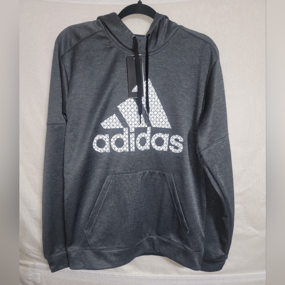 Adidas Men's Large Charcoal Hoodie
